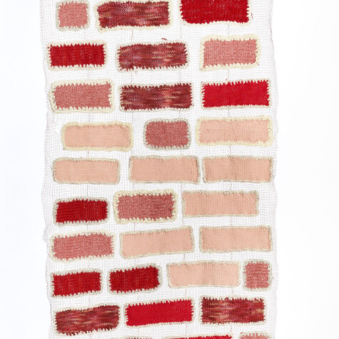 "Walking through brick walls" 2019. 1 of 3 panels. 7' x 30"