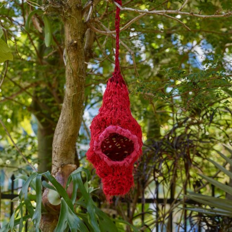 Outdoor nests. Crocheted with outdoor fabric. Wire. 2022